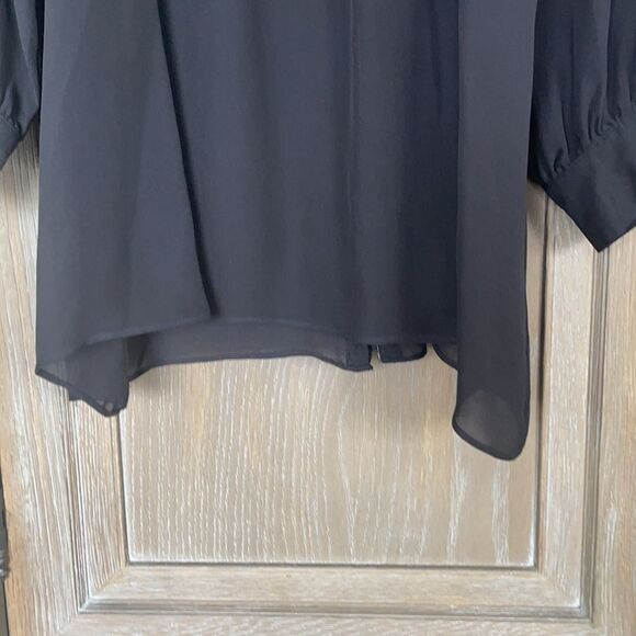 Parker silk beaded blouse sheet top black small - Picture 9 of 15